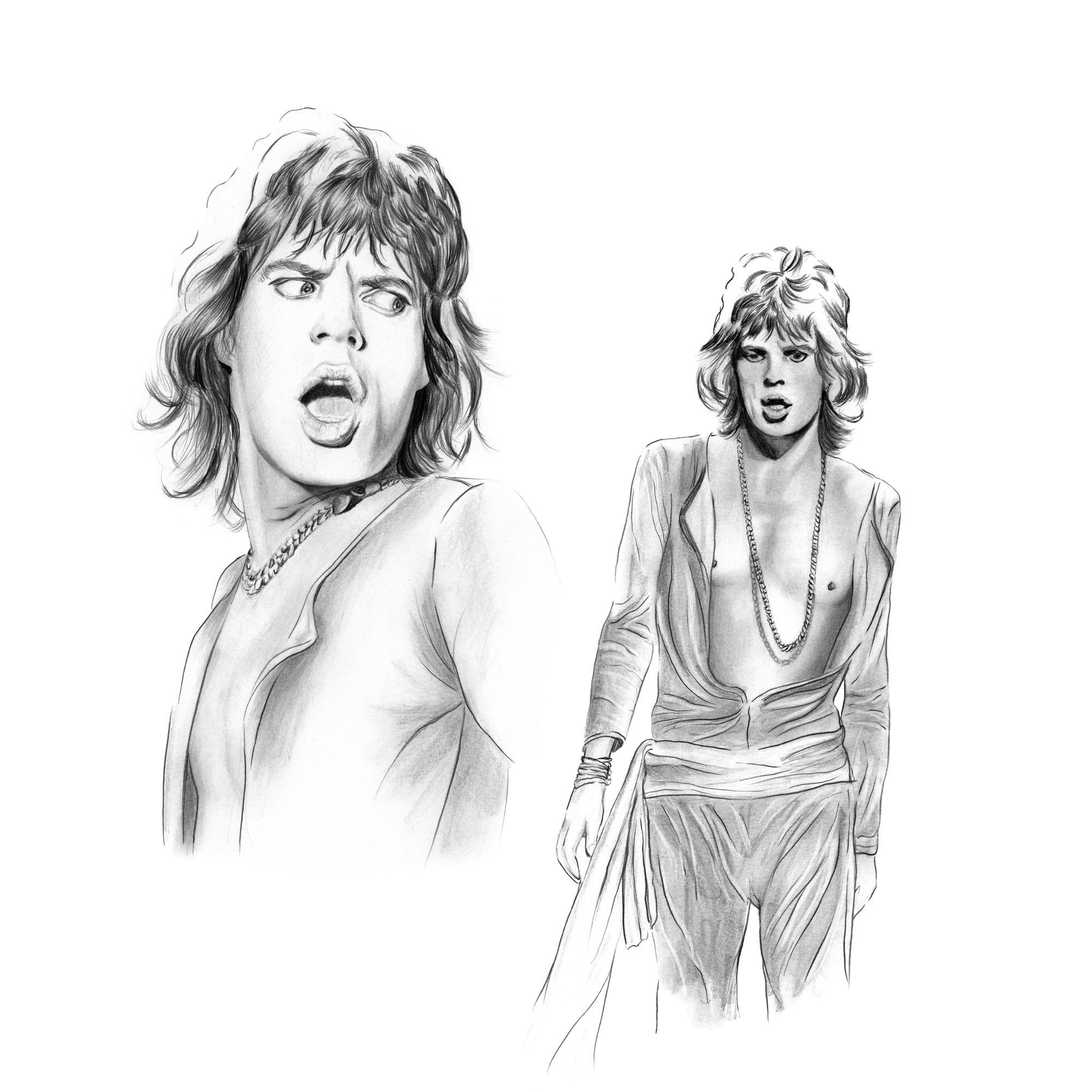 Mick Jagger en Noir&Blanc - A4 – Image 3