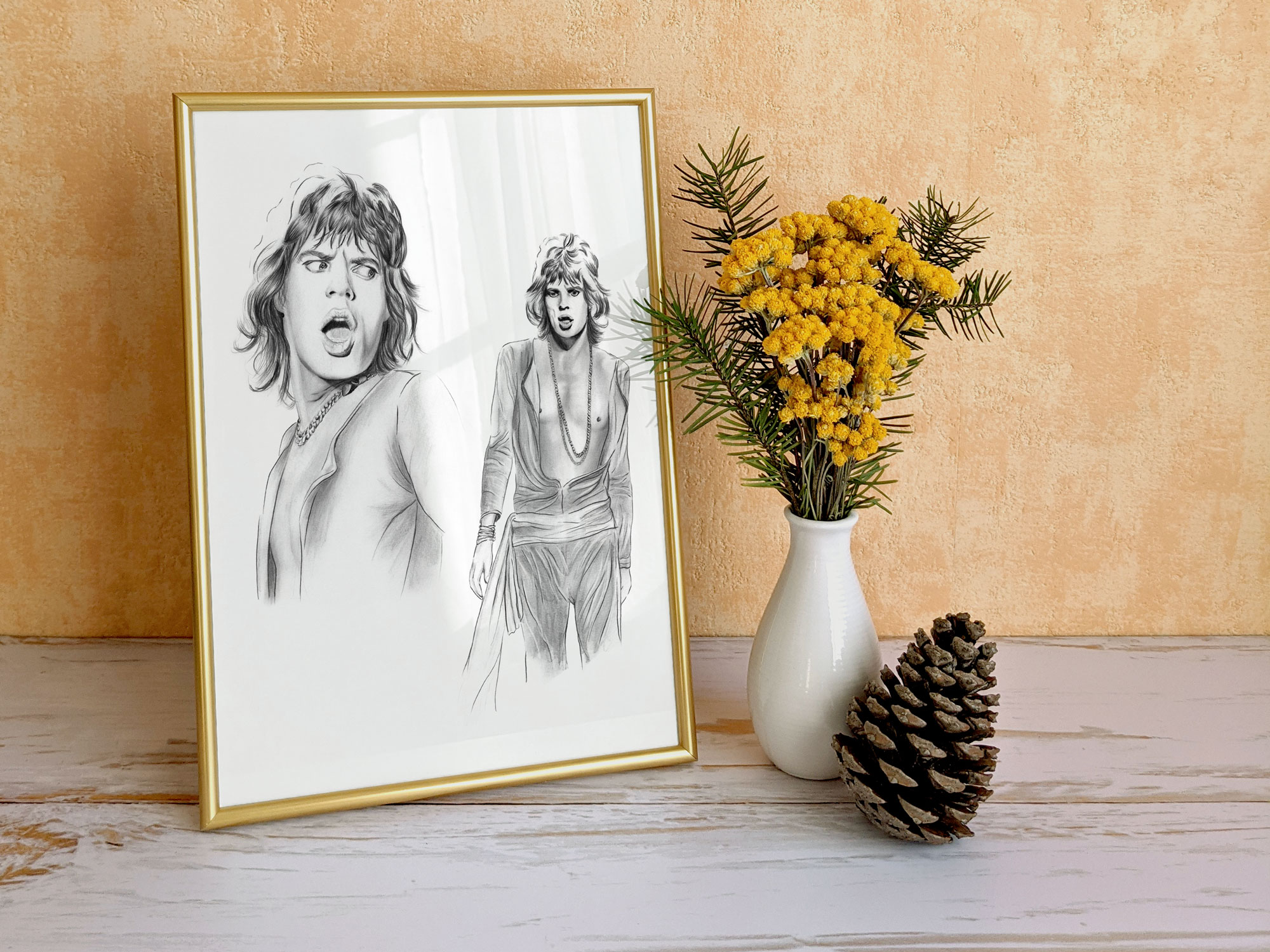 Mick Jagger en Noir&Blanc - A4 – Image 2