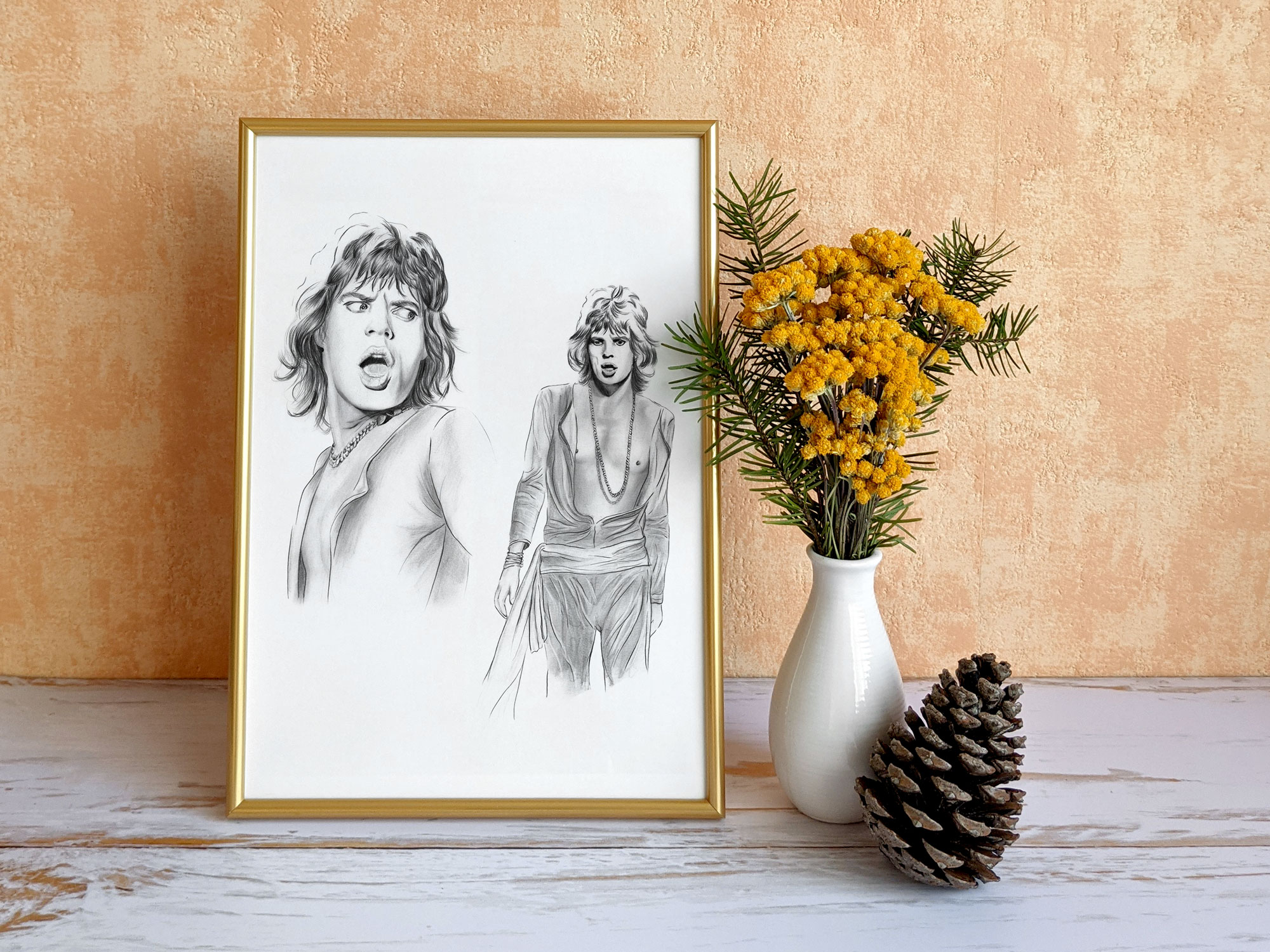 Mick Jagger en Noir&Blanc - A4