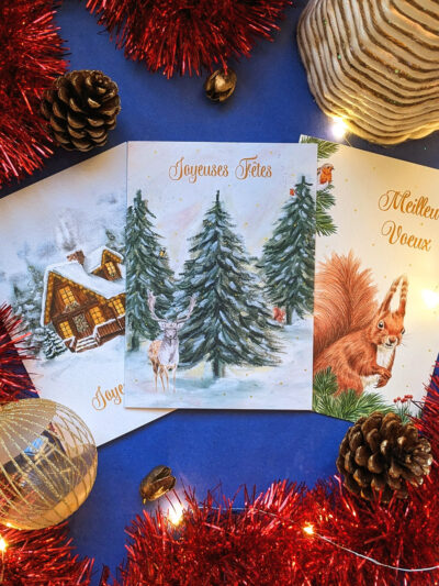 Lot de 3 Cartes de voeux